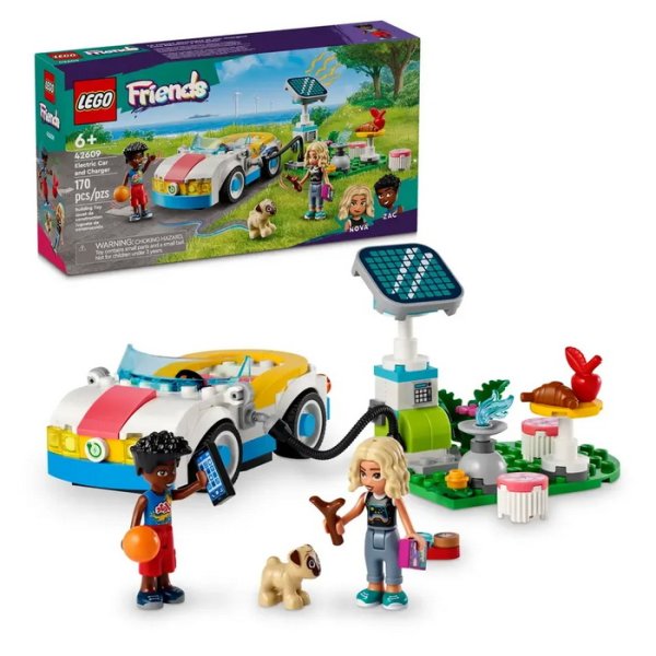Lego Friends 42609 Elektromobil s nabíjačkou, 170 ks