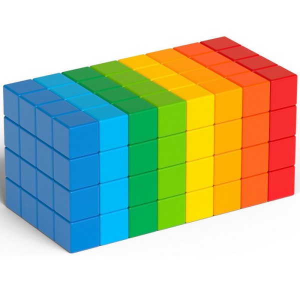 Geomag Magicube Kocky v 8 farbách 128, školská sada