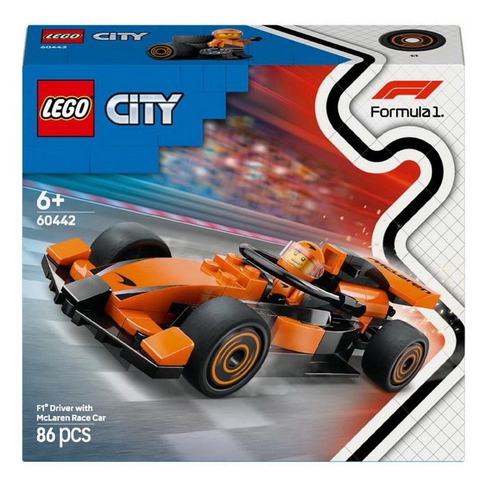 Lego City 60442 Jazdec F1® s pretekárskym autom McLaren, 86 ks