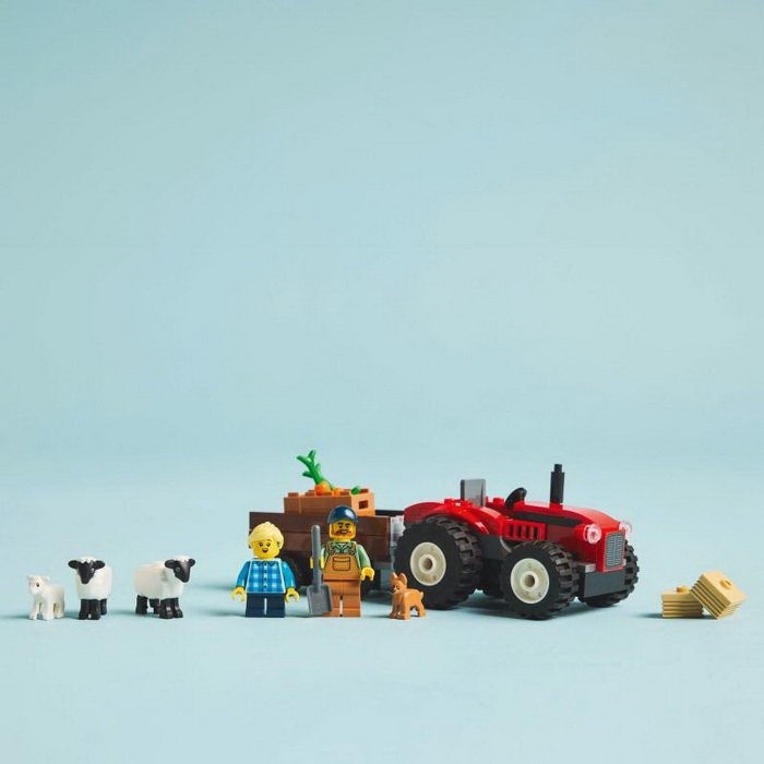 Lego City 60461 Červený traktor s prívesom a ovcami, 116 ks