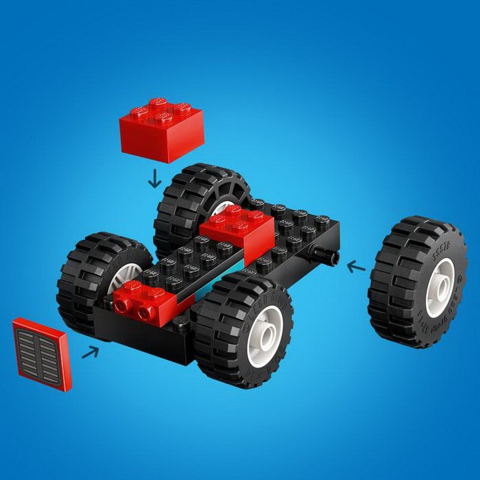 Lego City 60461 Červený traktor s prívesom a ovcami, 116 ks
