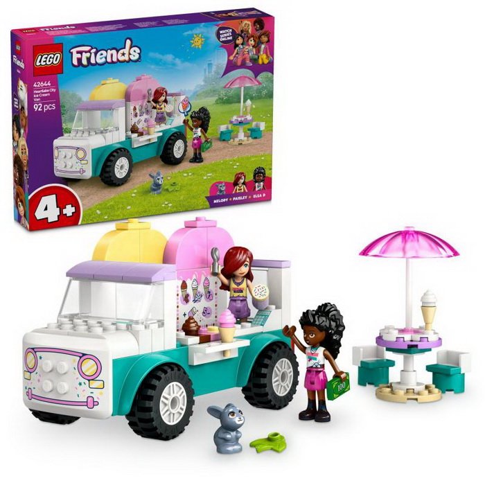 Lego Friends 42644 Zmrzlinárske auto v mestečku Heartlake, 92 ks