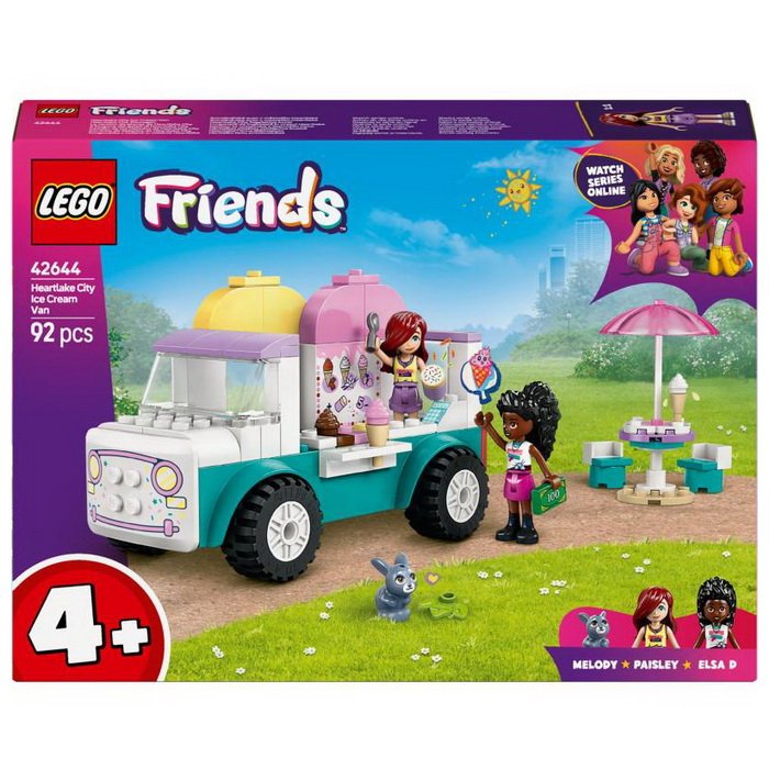 Lego Friends 42644 Zmrzlinárske auto v mestečku Heartlake, 92 ks