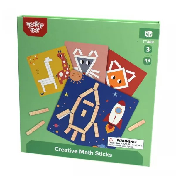 Tooky Toy Zábavné matematické tyčinky, 49 ks