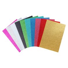 Folia Hárky z moosgummi glitter A4, 10 farieb