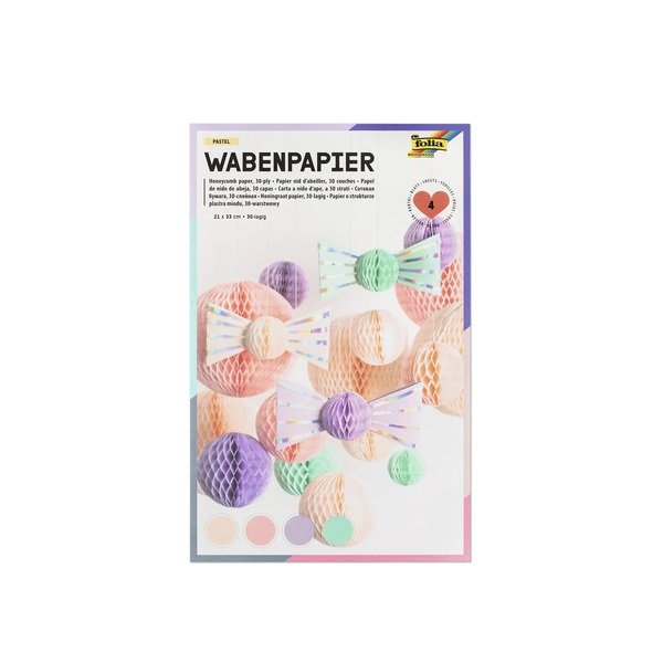 Folia Papier plastvový vrstvený - Pastel, 4 ks