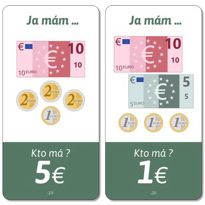 Ja mám, kto má - Euro peniaze do 20