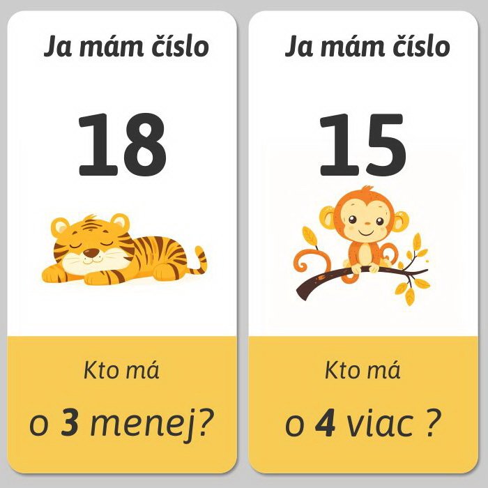 Ja mám, kto má - Počítanie do 20 bez prechodu cez 10