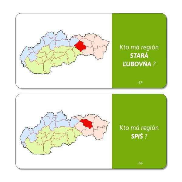 Ja mám, kto má - Regióny na Slovensku