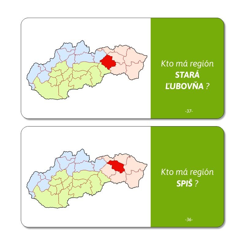 Ja mám, kto má - Regióny na Slovensku