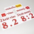 Kartónové obrazy Slovné pojmy v počtových výkonoch, 87 kariet