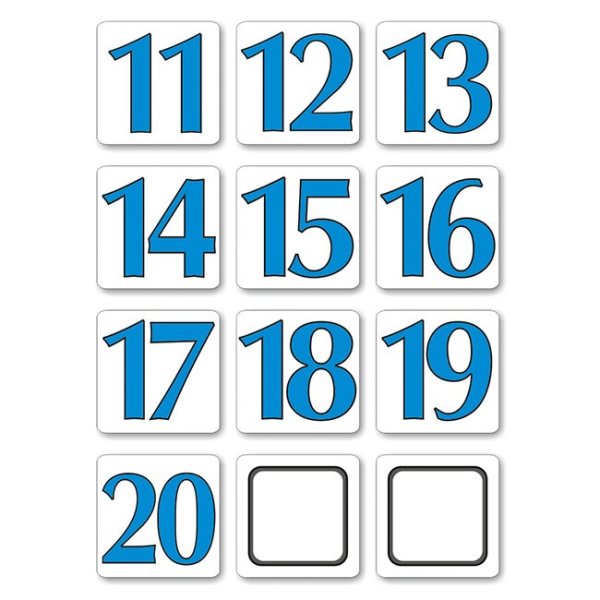 Magnetické obrázky Čísla 11-20, 12 kariet