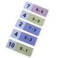 Matematické domino Odčítanie do 10, 50 kariet