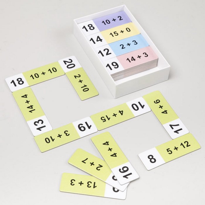Školská sada Matematické domino Počítame do 20, 400 kariet