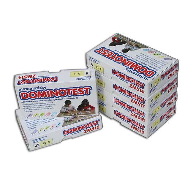 Školská sada Matematické domino Násobenie a delenie, 300 kariet