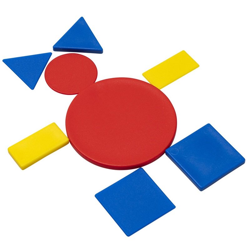 Učebná pomôcka Geometrické tvary, 60 ks