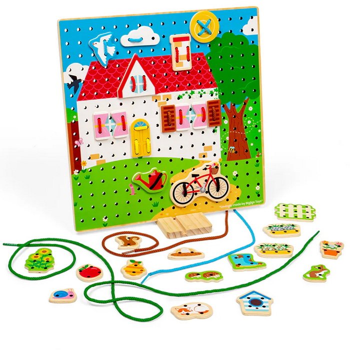 Bigjigs Toys Prevliekacia hra Domček, 36 ks