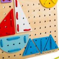 Bigjigs Toys Prevliekacia hra Geometrické tvary, 50 ks