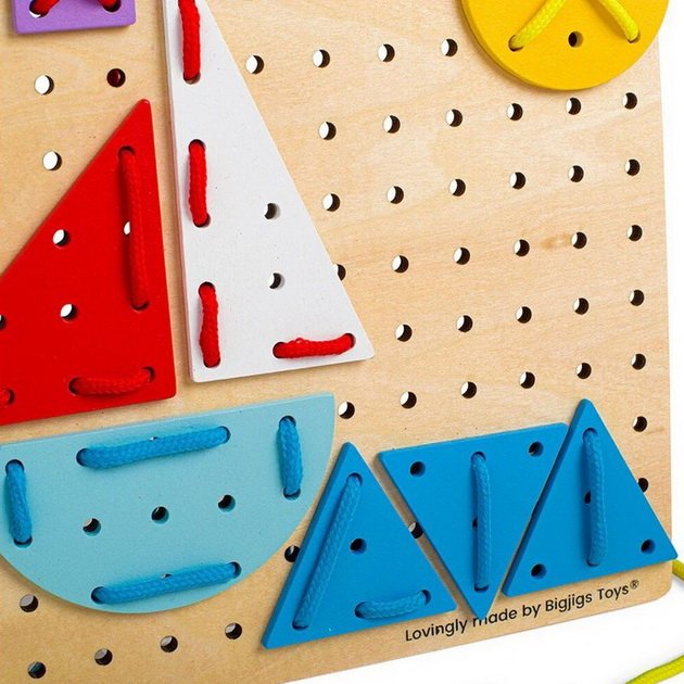 Bigjigs Toys Prevliekacia hra Geometrické tvary, 50 ks