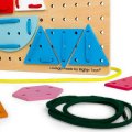Bigjigs Toys Prevliekacia hra Geometrické tvary, 50 ks