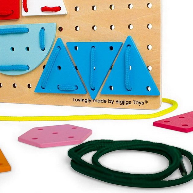 Bigjigs Toys Prevliekacia hra Geometrické tvary, 50 ks