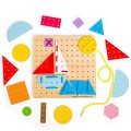 Bigjigs Toys Prevliekacia hra Geometrické tvary, 50 ks