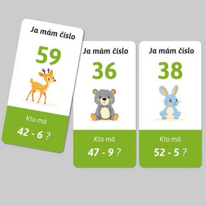 Ja mám, kto má - Odčítanie jedno a dvojciferného čísla do 100