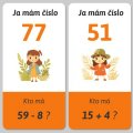Ja mám, kto má - Počítanie s dvoj a jednocifernými číslami do 100 bez prechodu cez 10