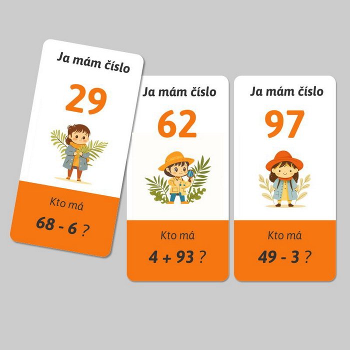 Ja mám, kto má - Počítanie s dvoj a jednocifernými číslami do 100 bez prechodu cez 10