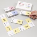 Matematické domino Priamy a pravý uhol, 36 kartičiek