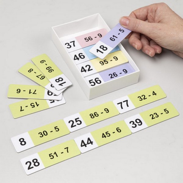 Školská sada Matematické domino Numerácia do 100, 250 kariet
