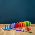 Bigjigs Toys Počítacie tyčinky dúhové, 55 ks