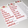 Kartónové obrazy Vybrané slová, 18 kariet