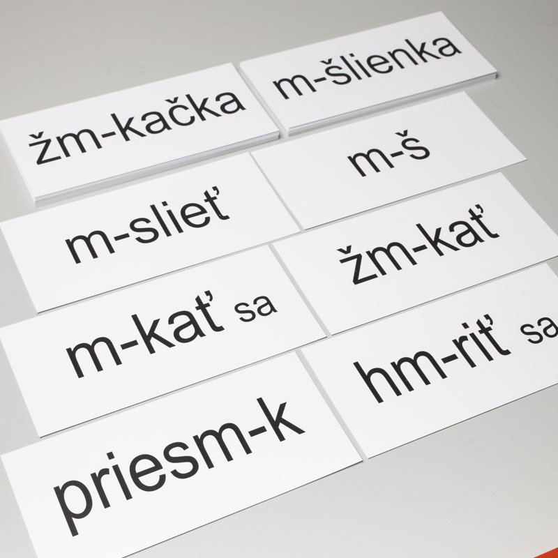 Komplexná sada pracovných kariet Vybrané slová, 474 kariet