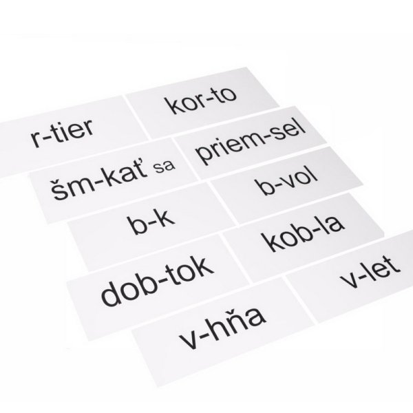 Komplexná sada pracovných kariet Vybrané slová, 474 kariet