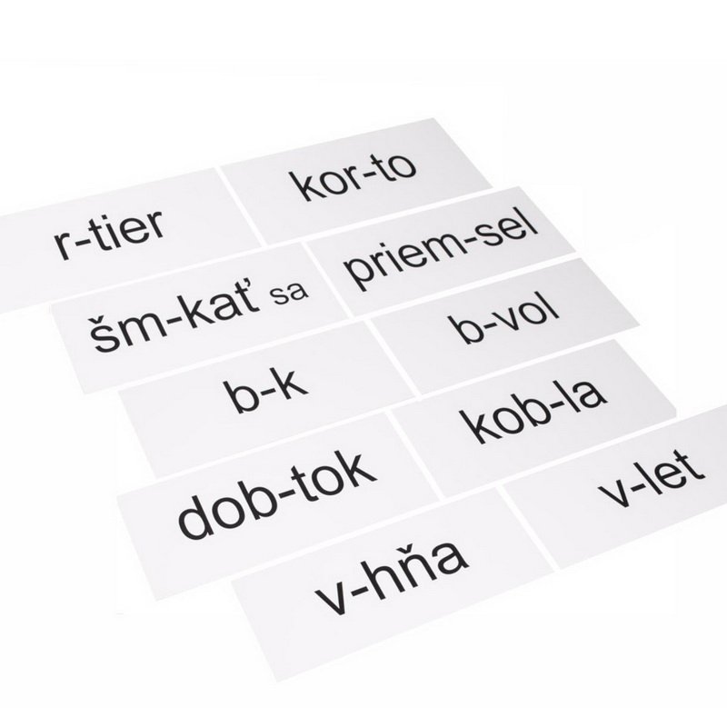 Komplexná sada pracovných kariet Vybrané slová, 474 kariet