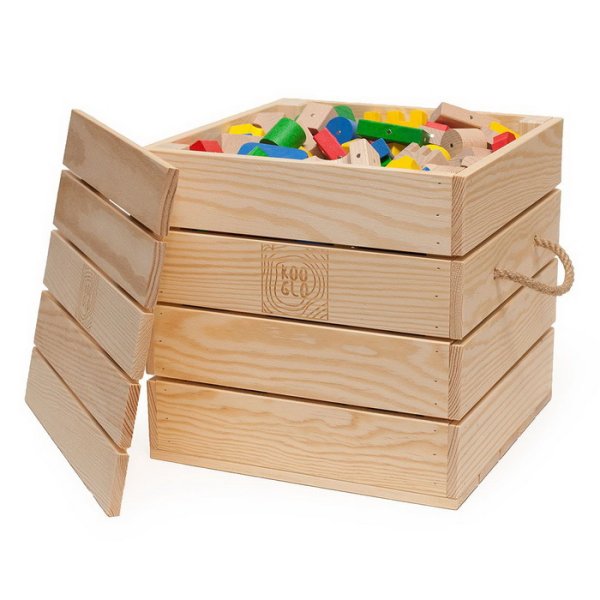 Kooglo drevená magnetická stavebnica Giga Color, 300 ks