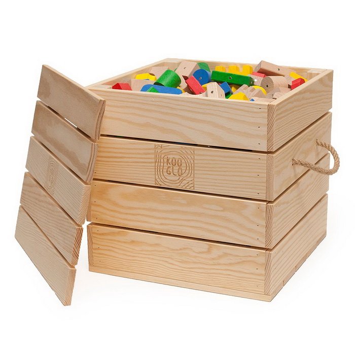 Kooglo drevená magnetická stavebnica Giga Color, 300 ks