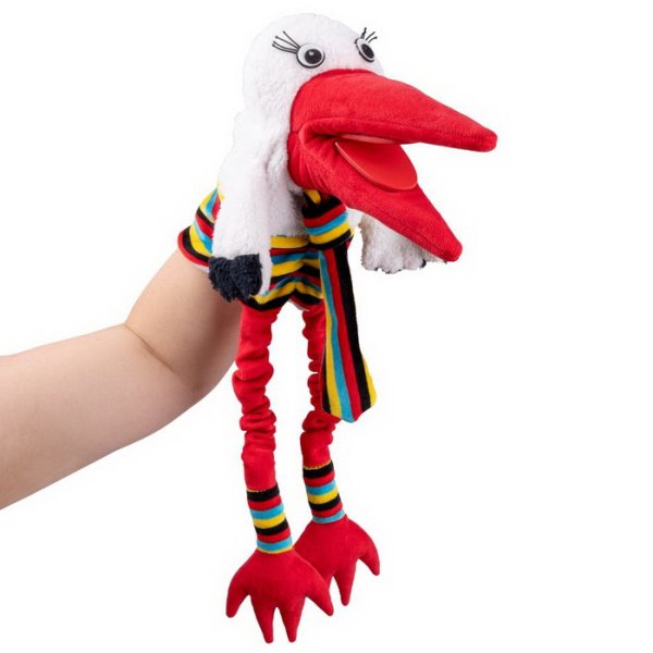 Logopedická maňučka Bocian klapkajúci, 50 cm
