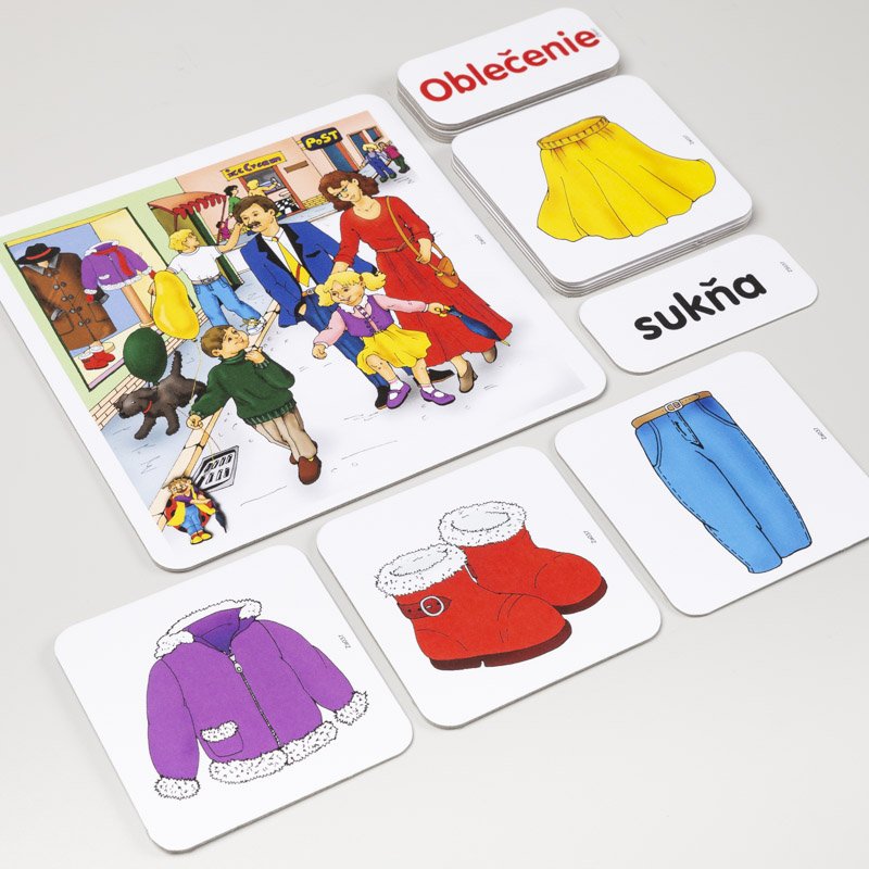 Magnetické obrázky Oblečenie, 45 kariet