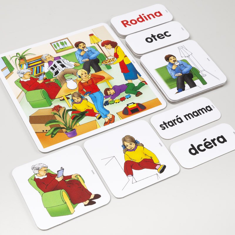 Magnetické obrázky Rodina, 19 kariet
