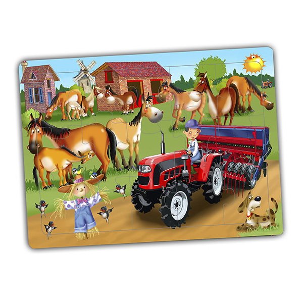 Penové puzzle Na farme, 4v1
