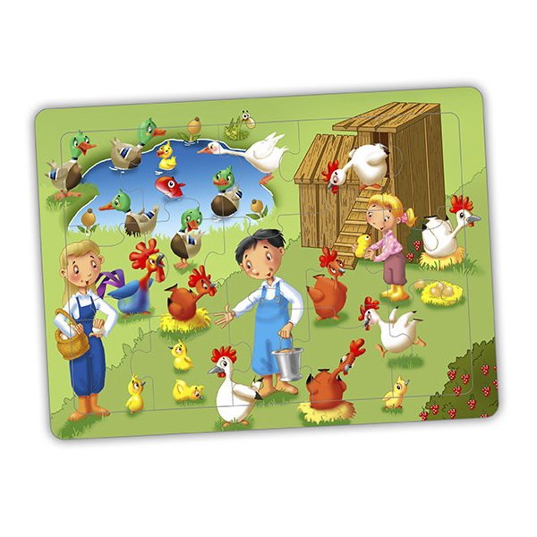 Penové puzzle Na farme, 4v1