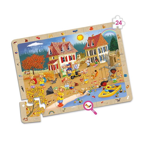 Pozorovacie puzzle Ročné obdobia, sada 4 ks