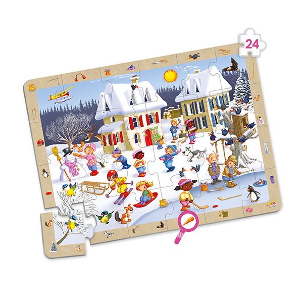 Pozorovacie puzzle Ročné obdobia, sada 4 ks