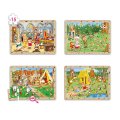 Pozorovacie puzzle Rozprávky, sada 4 ks