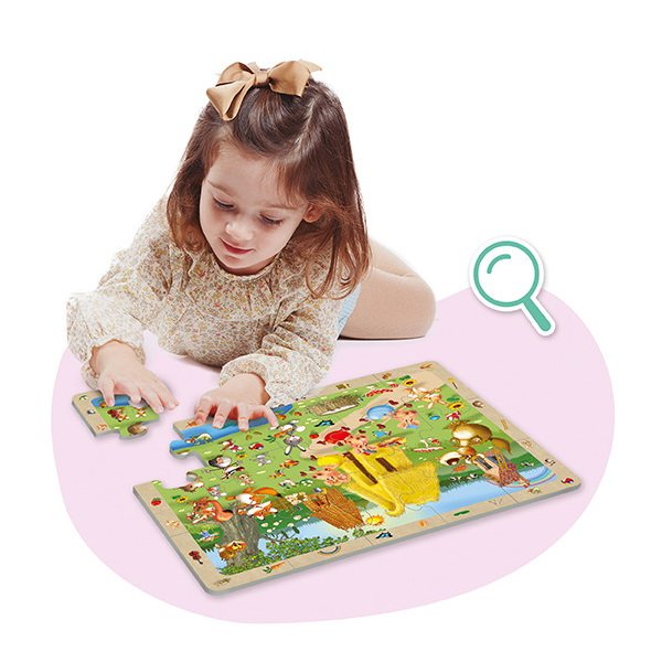 Pozorovacie puzzle Rozprávky, sada 4 ks