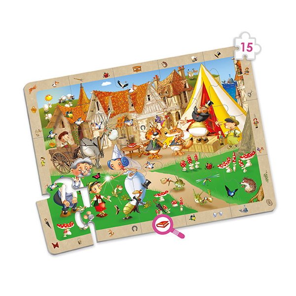 Pozorovacie puzzle Rozprávky, sada 4 ks