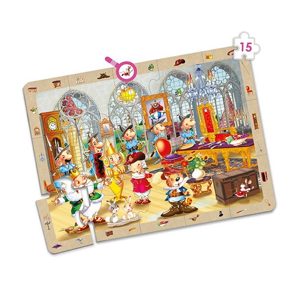Pozorovacie puzzle Rozprávky, sada 4 ks