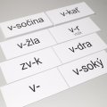 Pracovné karty Vybrané slová po V, 72 kariet